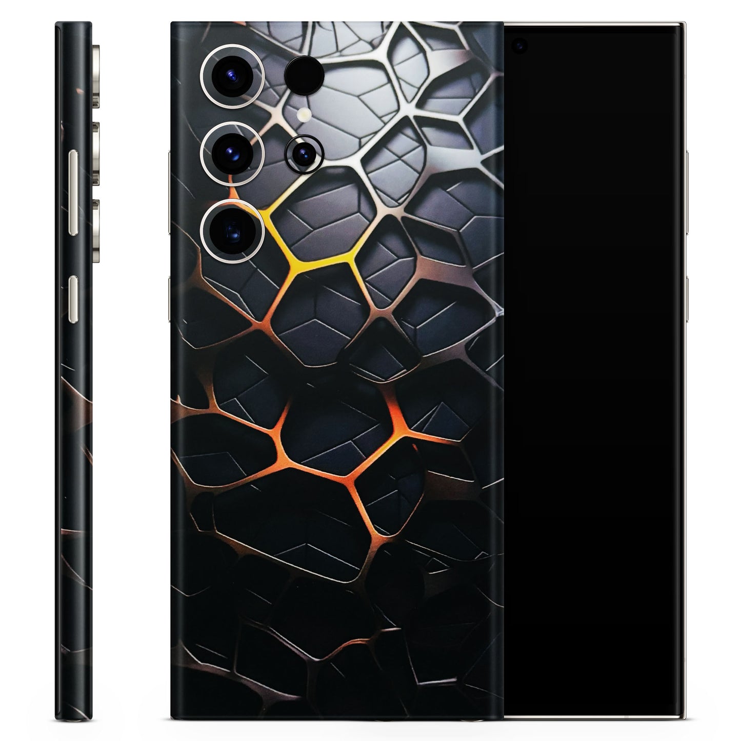 New Abstract Graphite Tiles Matte Finish Phone Skin