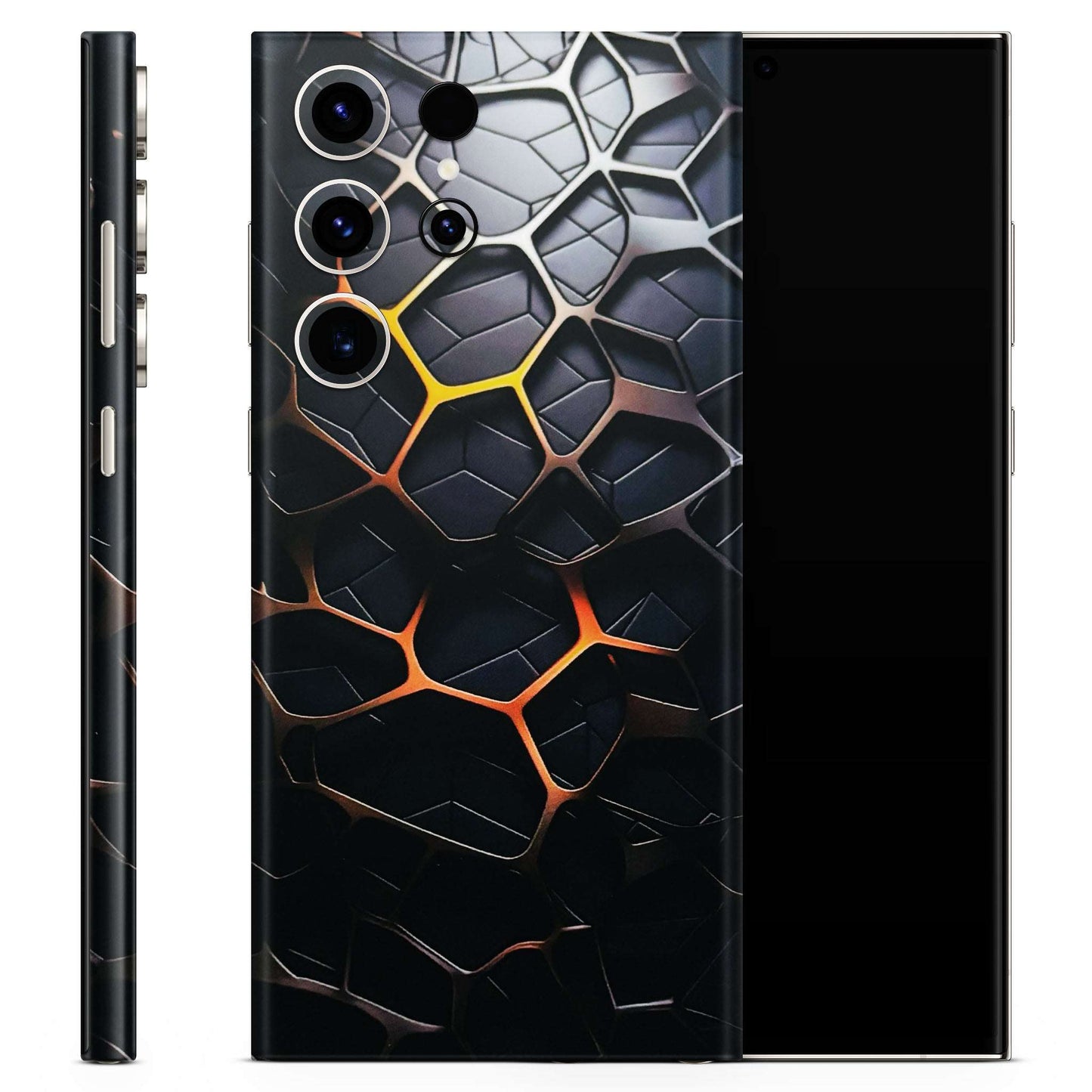 New Abstract Graphite Tiles Matte Finish Phone Skin