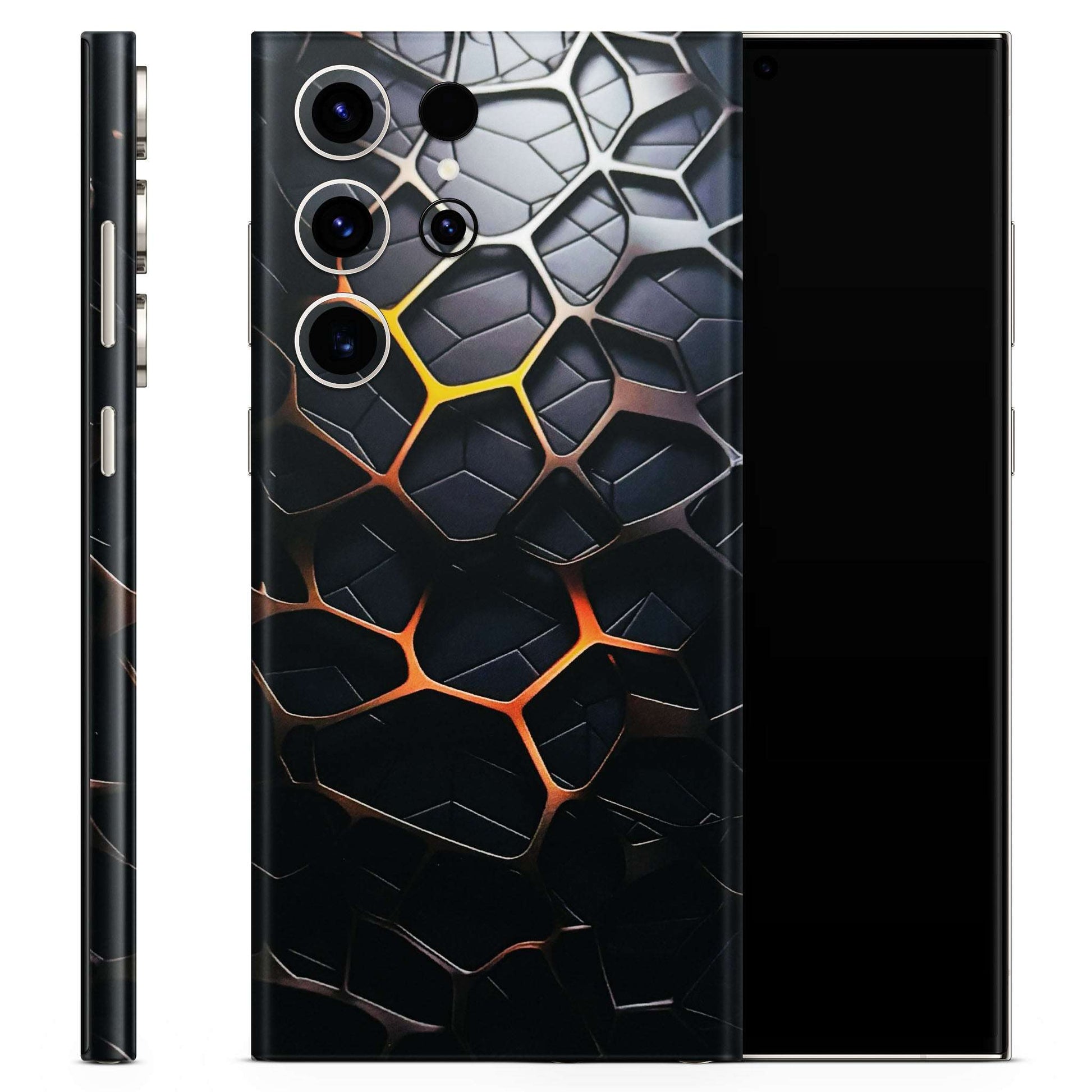 New Abstract Graphite Tiles Matte Finish Phone Skin