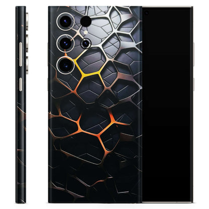 New Abstract Graphite Tiles Matte Finish Phone Skin