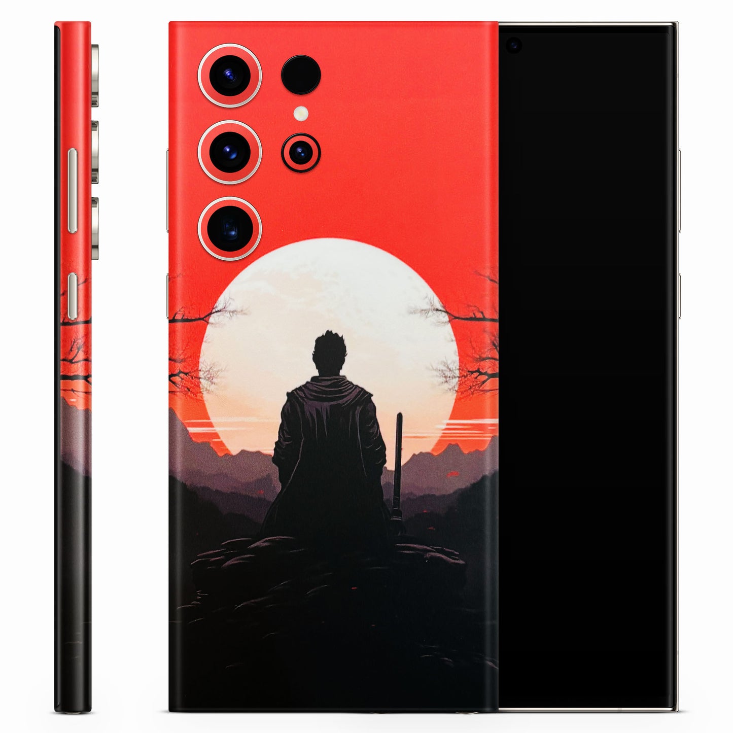 Samurai Anime Matte Finish Phone Skin