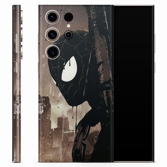 Tranzy Series Black Spidy Face Matte Finish Phone Skin