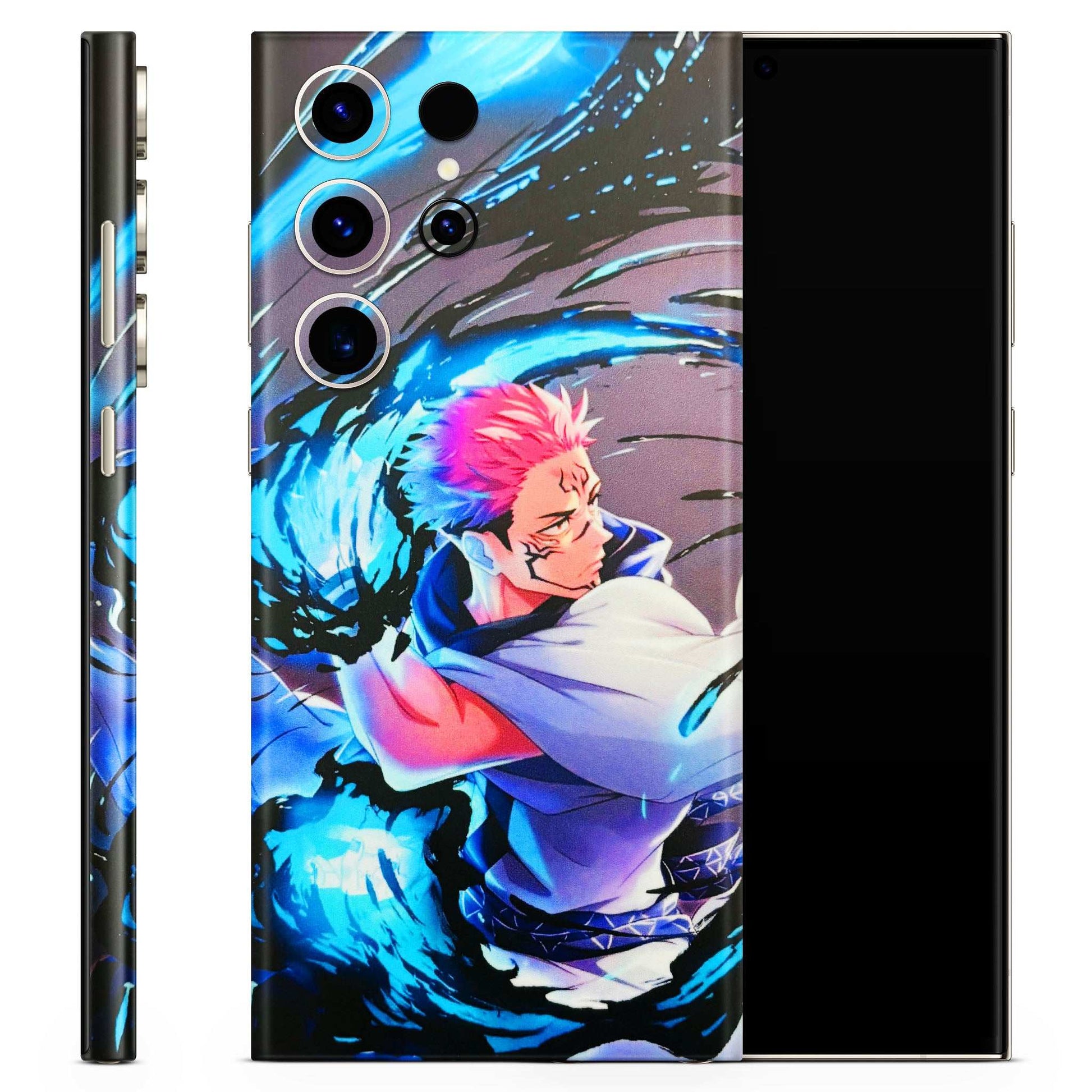 New Jujutsu Kaisen Grey Blue Anime Matte Finish Phone Skin