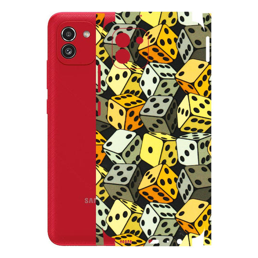 Samsung A/S Series Phone Skins (All Models) - Dices Of Life - 3D Embossed Finish (L-04) Samsung Galaxy A03