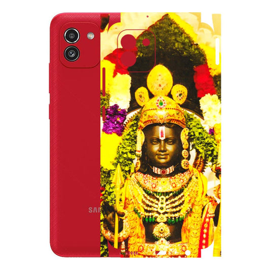 Samsung A/S Series Phone Skins (All Models) - Ram Lalla Ayodhya - 3D Embossed Finish (L-103) Samsung Galaxy A03