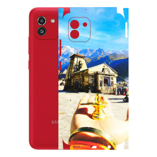 Samsung A/S Series Phone Skins (All Models) - Beauty of Kedarnath - 3D Embossed Finish (L-108) Samsung Galaxy A03