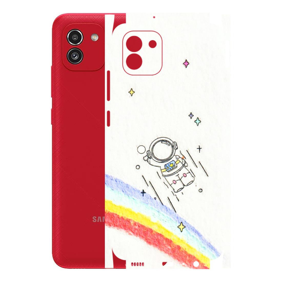 Samsung A/S Series Phone Skins (All Models) - Milkyway Astronaut - 3D Embossed Finish (L-110) Samsung Galaxy A03