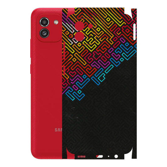 Samsung A/S Series Phone Skins (All Models) - Dotme Pattern Art - 3D Embossed Finish (L-121) Samsung Galaxy A03