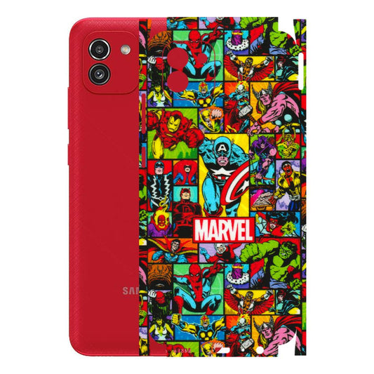 Samsung A/S Series Phone Skins (All Models) - MARVELOUS Comic Characters - 3D Embossed Finish (L-129) Samsung Galaxy A03