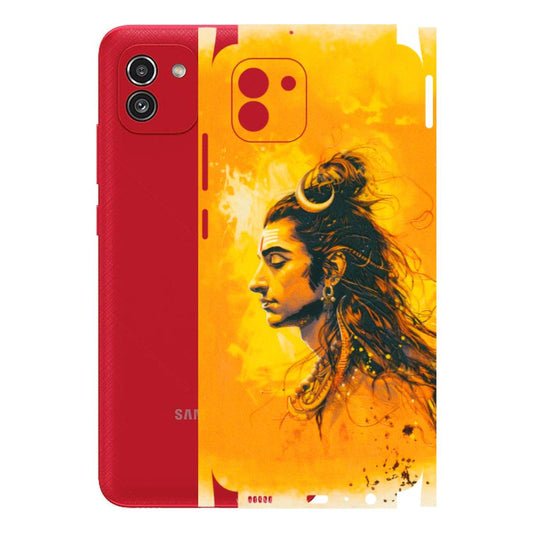 Samsung A/S Series Phone Skins (All Models) - Shiv Shakti - 3D Embossed Finish (L-14) Samsung Galaxy A03