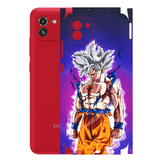Samsung A/S Series Phone Skins (All Models) - Goku Purple Anime - 3D Embossed Finish (L-147) Samsung Galaxy A03