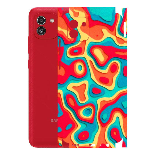 Samsung A/S Series Phone Skins (All Models) - Abstract Swirl - 3D Embossed Finish (L-150) Samsung Galaxy A03