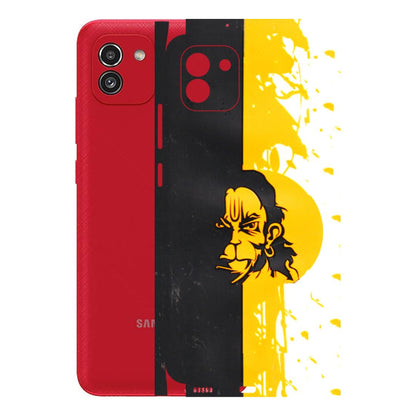 Samsung A/S Series Phone Skins (All Models) - Bajrangbali - 3D Embossed Finish (L-151) Samsung Galaxy A03