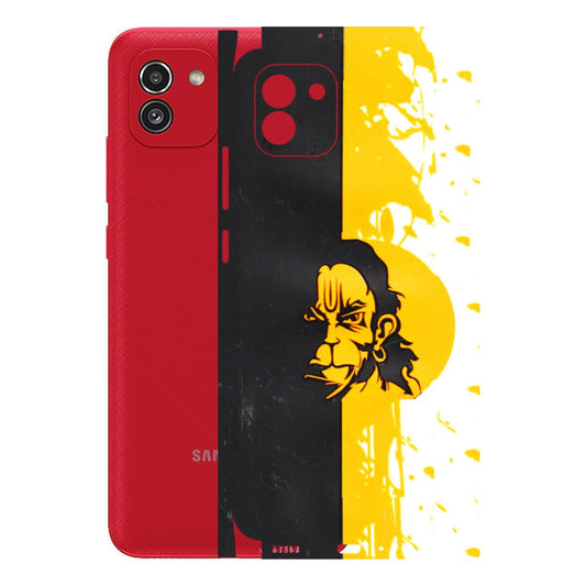 Samsung A/S Series Phone Skins (All Models) - Bajrangbali - 3D Embossed Finish (L-151) Samsung Galaxy A03