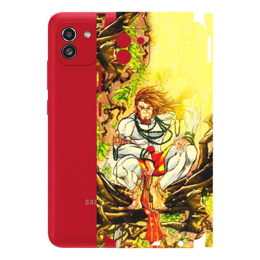 Samsung A/S Series Phone Skins (All Models) - Lord Hanuman - 3D Embossed Finish (L-152) Samsung Galaxy A03
