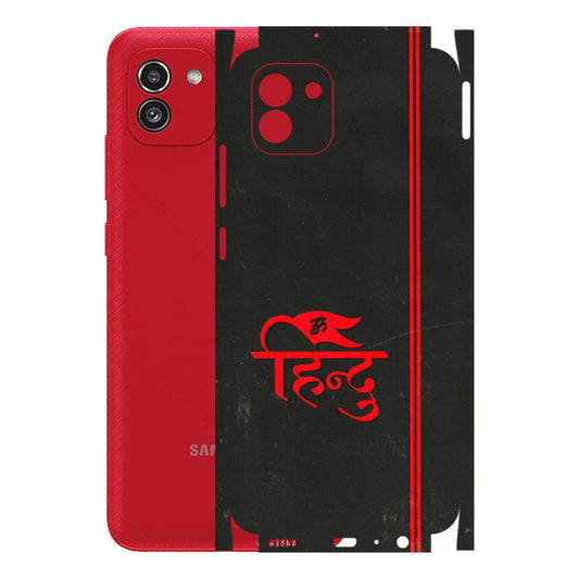 Samsung A/S Series Phone Skins (All Models) - Hindu Black - 3D Embossed Finish (L-153) Samsung Galaxy A03
