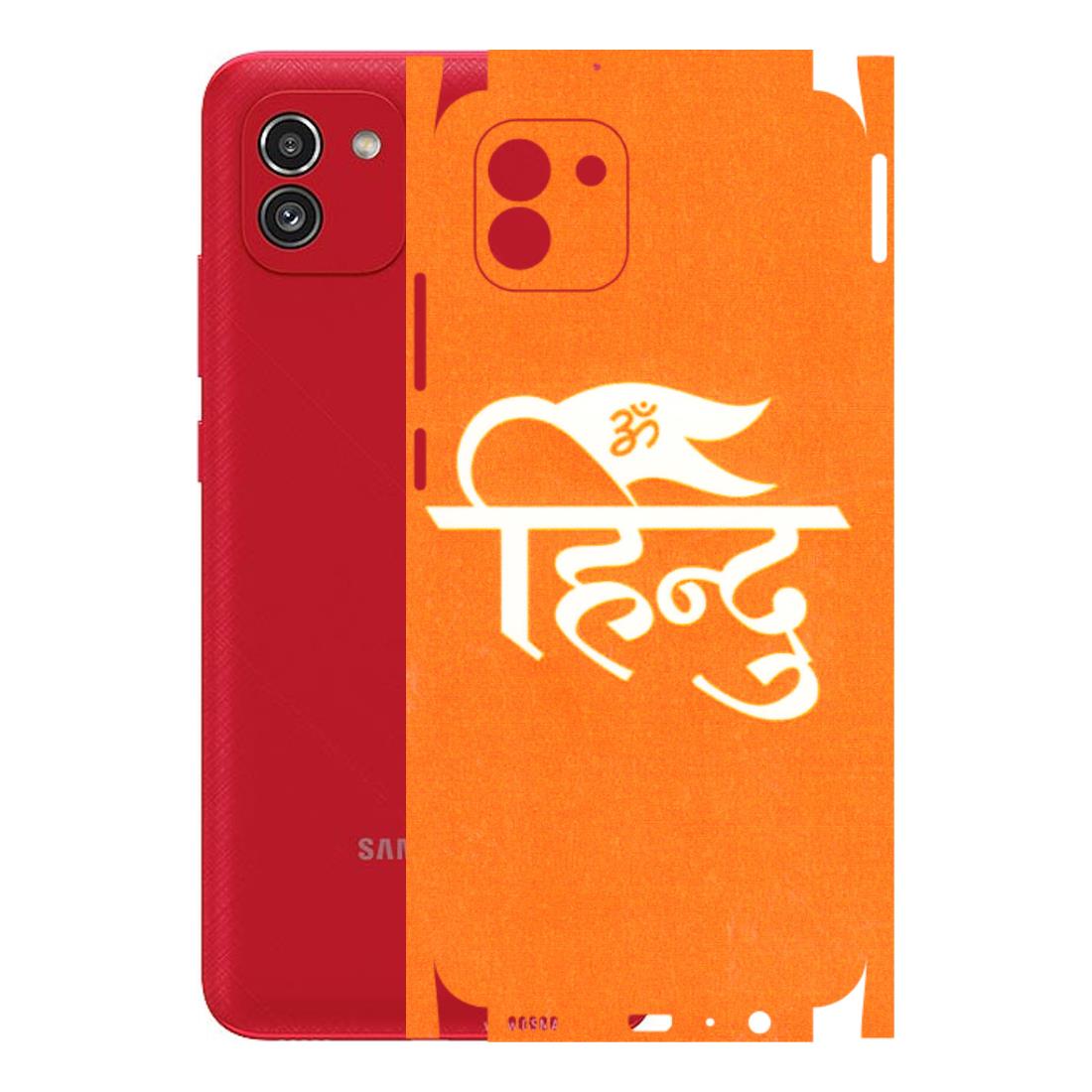 Samsung A/S Series Phone Skins (All Models) - Hindu Kesari - 3D Embossed Finish (L-154) Samsung Galaxy A03