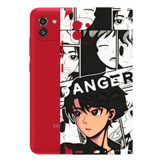 Samsung A/S Series Phone Skins (All Models) - Danger Anime - 3D Embossed Finish (L-155) Samsung Galaxy A03