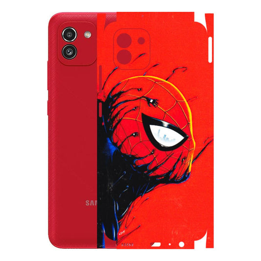 Samsung A/S Series Phone Skins (All Models) - Spiderman Face Venom - 3D Embossed Finish (L-165) Samsung Galaxy A03