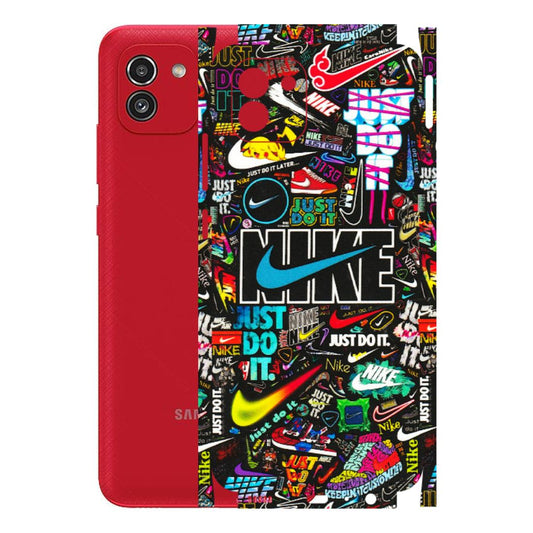 Samsung A/S Series Phone Skins (All Models) - Just Do It Doodles - 3D Embossed Finish (L-166) Samsung Galaxy A03