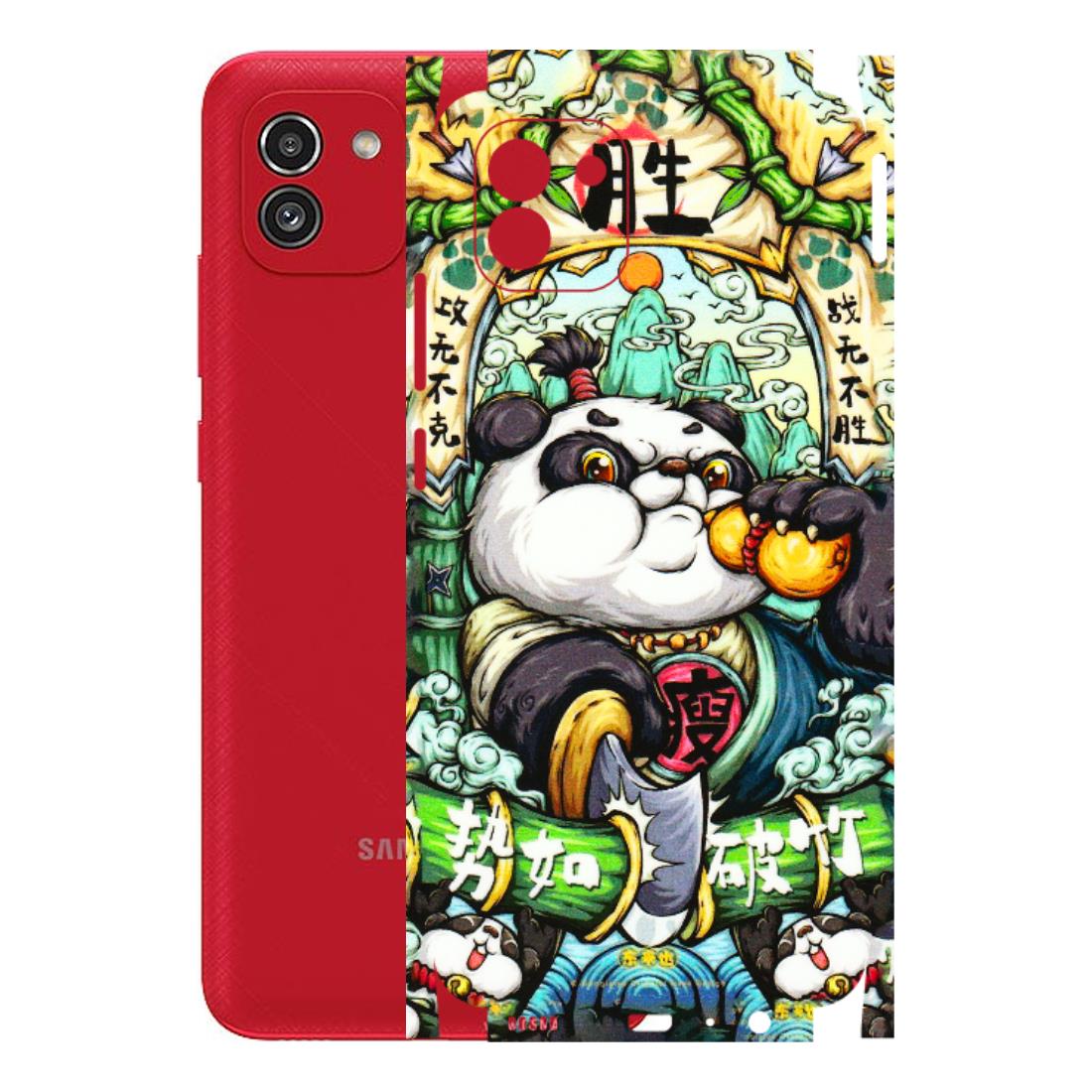 Samsung A/S Series Phone Skins (All Models) - Royal Rich Panda - 3D Embossed Finish (L-170) Samsung Galaxy A03