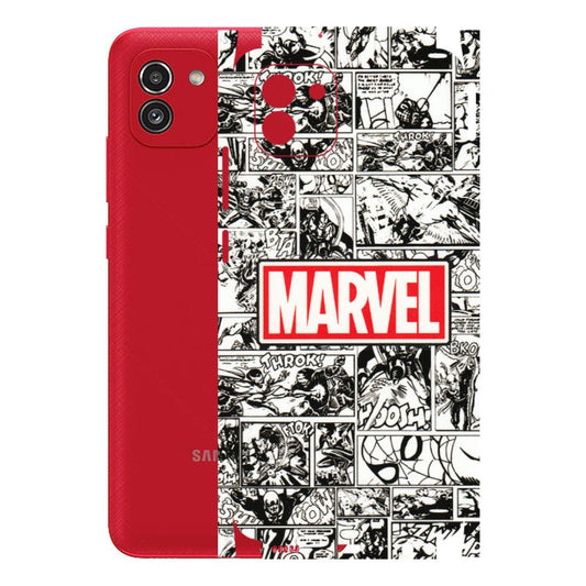 Samsung A/S Series Phone Skins (All Models) - Marvel Comic - 3D Embossed Finish (L-171) Samsung Galaxy A03