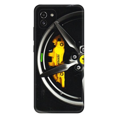 Samsung A/S Series Phone Skins (All Models) - Ferrari Wheel Alloy - 3D Embossed Finish (L-173) Samsung Galaxy A03