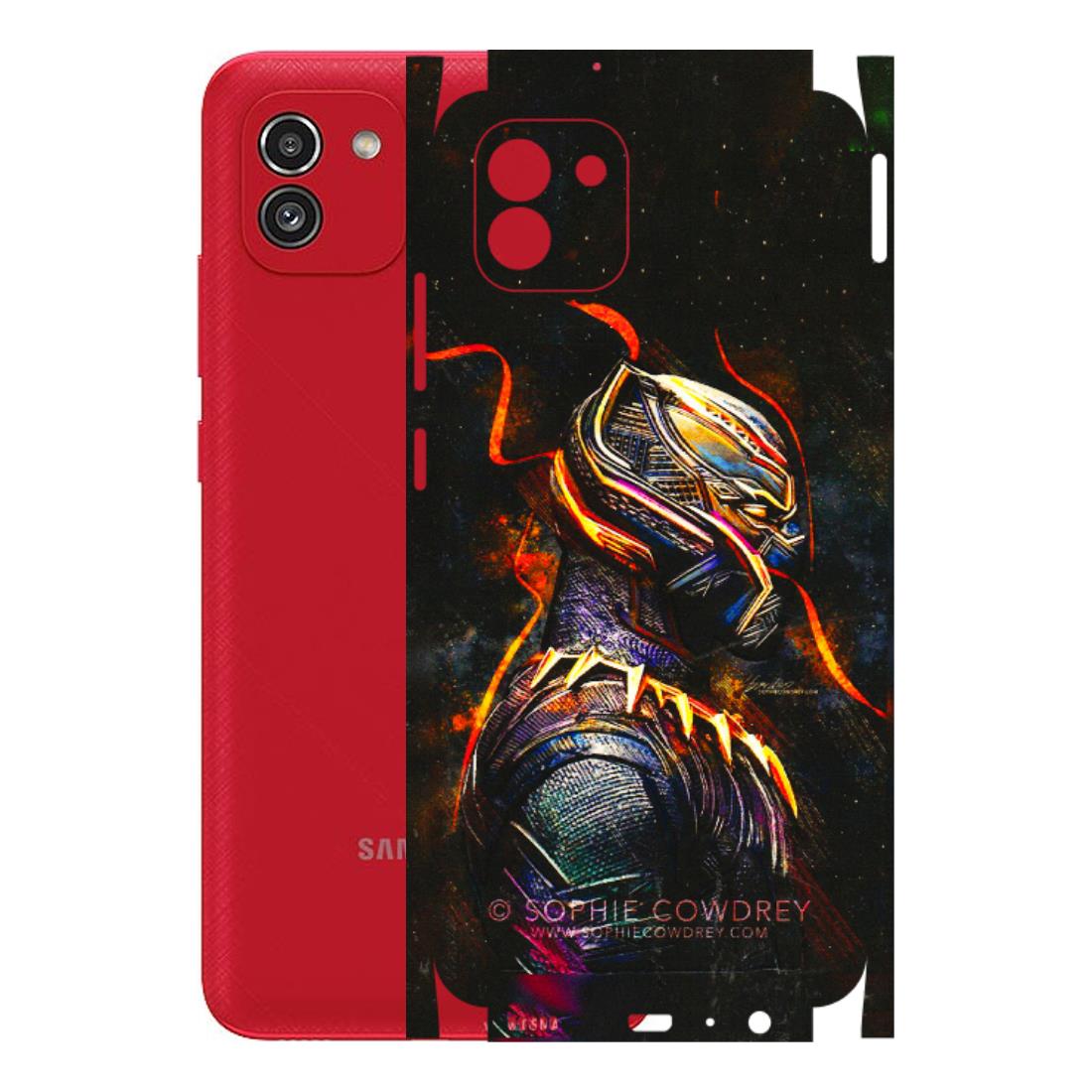 Samsung A/S Series Phone Skins (All Models) - Black Panther - 3D Embossed Finish (L-190) Samsung Galaxy A03