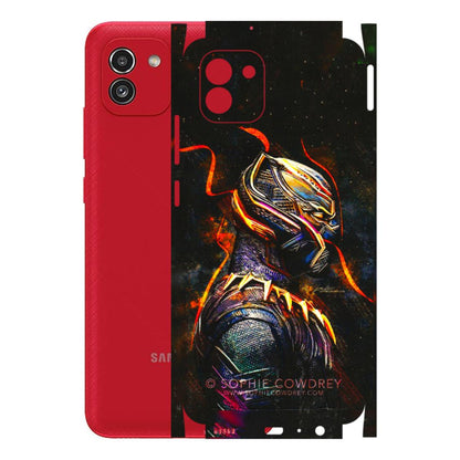 Samsung A/S Series Phone Skins (All Models) - Black Panther - 3D Embossed Finish (L-190) Samsung Galaxy A03