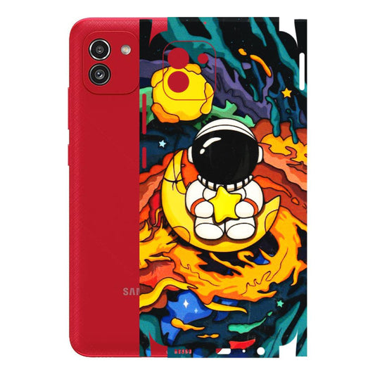 Samsung A/S Series Phone Skins (All Models) - Baby Astronaut - 3D Embossed Finish (L-197) Samsung Galaxy A03