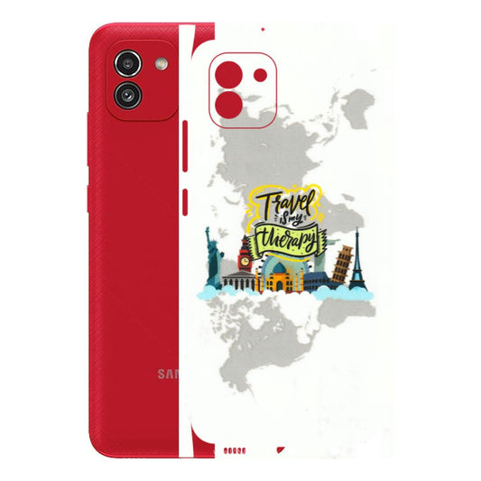 Samsung A/S Series Phone Skins (All Models) - Travel Therapy - 3D Embossed Finish (L-199) Samsung Galaxy A03