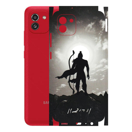 Samsung A/S Series Phone Skins (All Models) - Jai Siya Ram - 3D Embossed Finish (L-200) Samsung Galaxy A03
