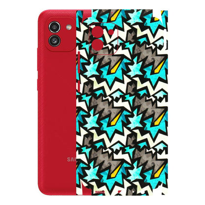 Samsung A/S Series Phone Skins (All Models) - Funky Zig Zag - 3D Embossed Finish (L-223) Samsung Galaxy A03
