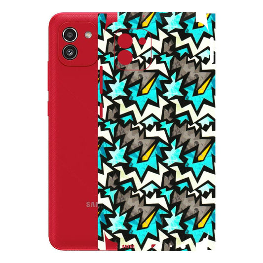 Samsung A/S Series Phone Skins (All Models) - Funky Zig Zag - 3D Embossed Finish (L-223) Samsung Galaxy A03
