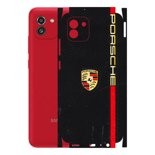 Samsung A/S Series Phone Skins (All Models) - Premium Porsche - 3D Embossed Finish (L-225) Samsung Galaxy A03