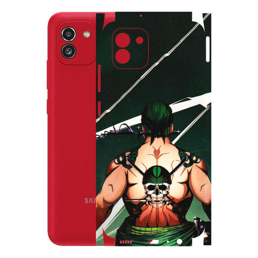 Samsung A/S Series Phone Skins (All Models) - Zoro Anime - 3D Embossed Finish (L-23) Samsung Galaxy A03