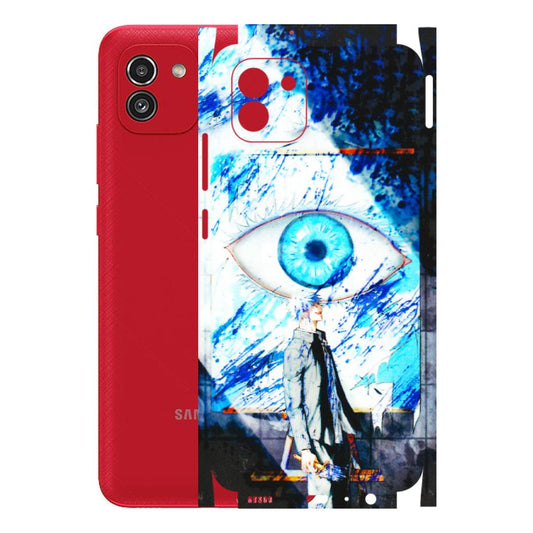 Samsung A/S Series Phone Skins (All Models) - Gojo Satoru evil eye - 3D Embossed Finish (L-239) Samsung Galaxy A03