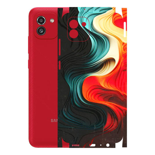 Samsung A/S Series Phone Skins (All Models) - The Silky Swirl - 3D Embossed Finish (L-240) Samsung Galaxy A03