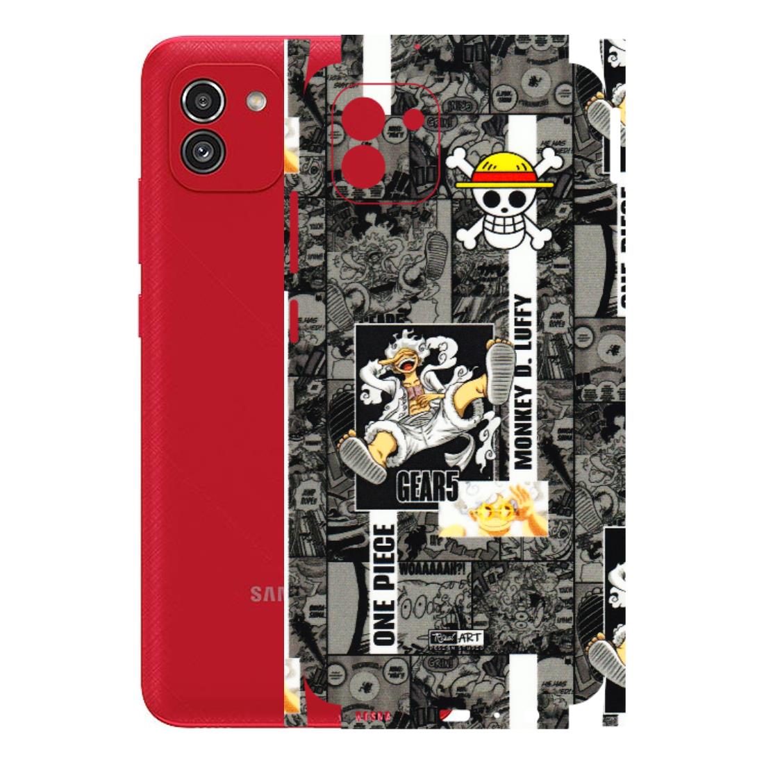 Samsung A/S Series Phone Skins (All Models) - Cuffy Anime MonkeyCamic - 3D Embossed Finish (L-242) Samsung Galaxy A03