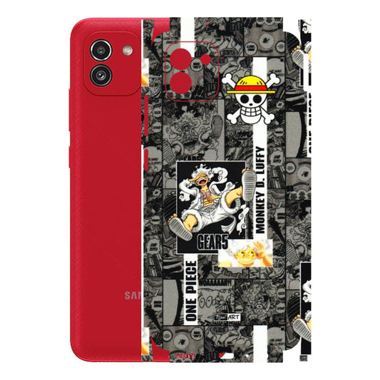 Samsung A/S Series Phone Skins (All Models) - Cuffy Anime MonkeyCamic - 3D Embossed Finish (L-242) Samsung Galaxy A03