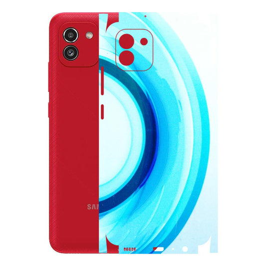 Samsung A/S Series Phone Skins (All Models) - The Blue Curve - 3D Embossed Finish (L-244) Samsung Galaxy A03