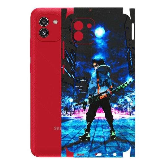 Samsung A/S Series Phone Skins (All Models) - Demon Slayer Sword - 3D Embossed Finish (L-247) Samsung Galaxy A03