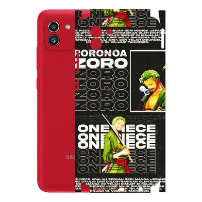 Samsung A/S Series Phone Skins (All Models) - One Piece Zoro - 3D Embossed Finish (L-250) Samsung Galaxy A03