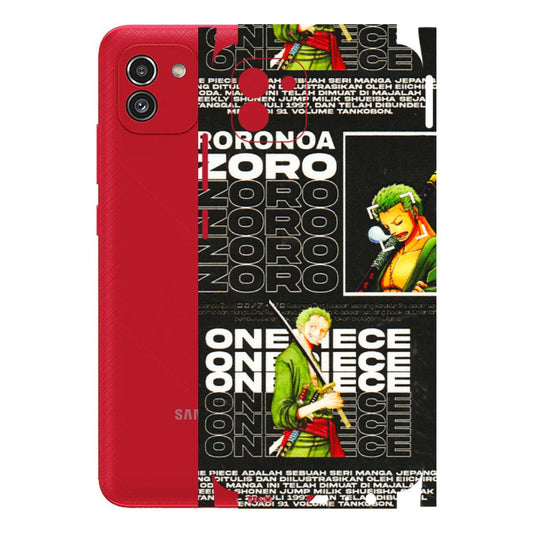Samsung A/S Series Phone Skins (All Models) - One Piece Zoro - 3D Embossed Finish (L-250) Samsung Galaxy A03