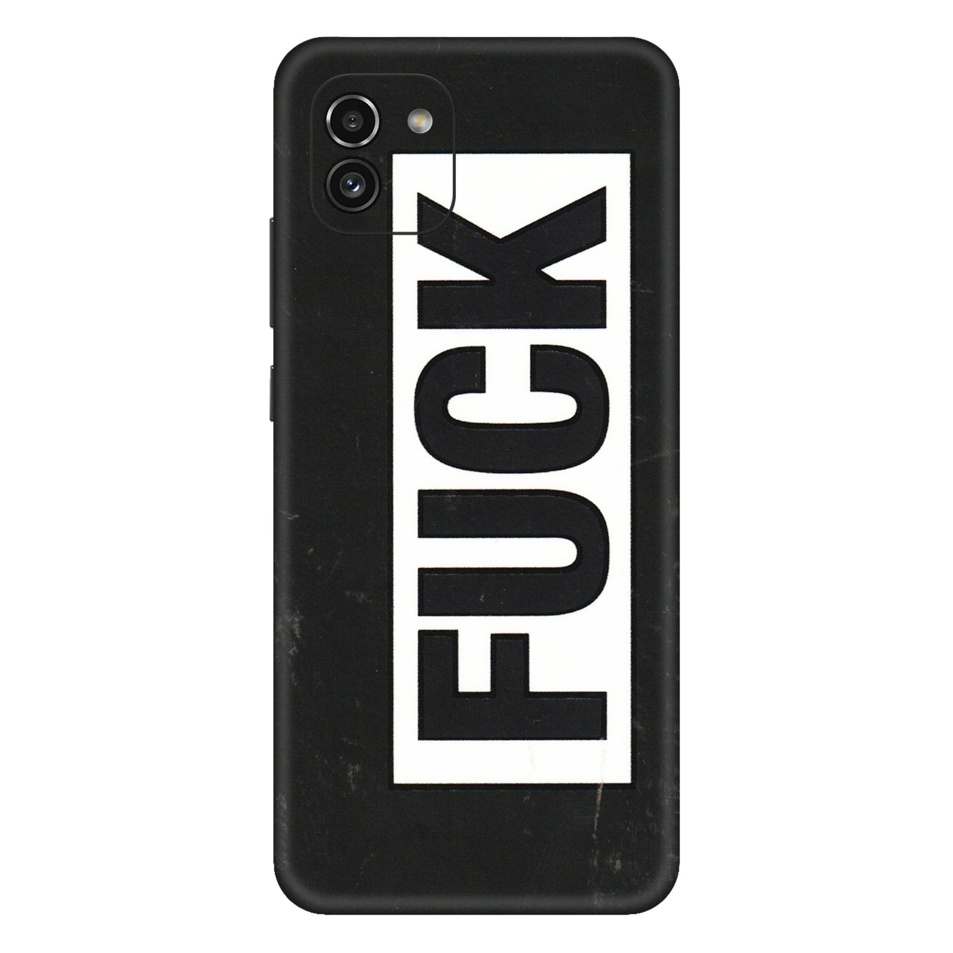 Samsung A/S Series Phone Skins (All Models) - The F Word - 3D Embossed Finish (L-255) Samsung Galaxy A03