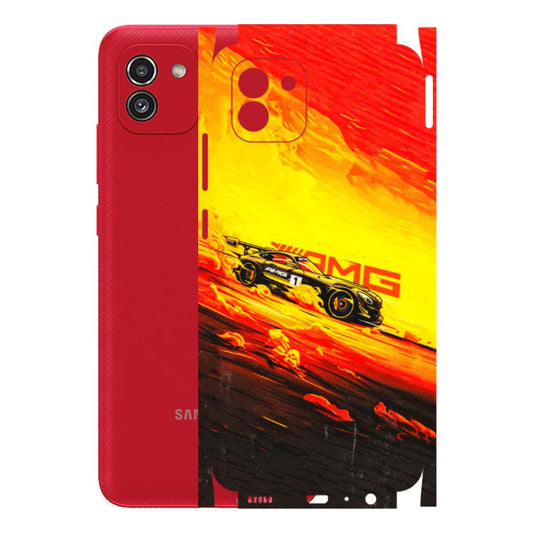 Samsung A/S Series Phone Skins (All Models) - AMG Car Speed Cover - 3D Embossed Finish (L-256) Samsung Galaxy A03