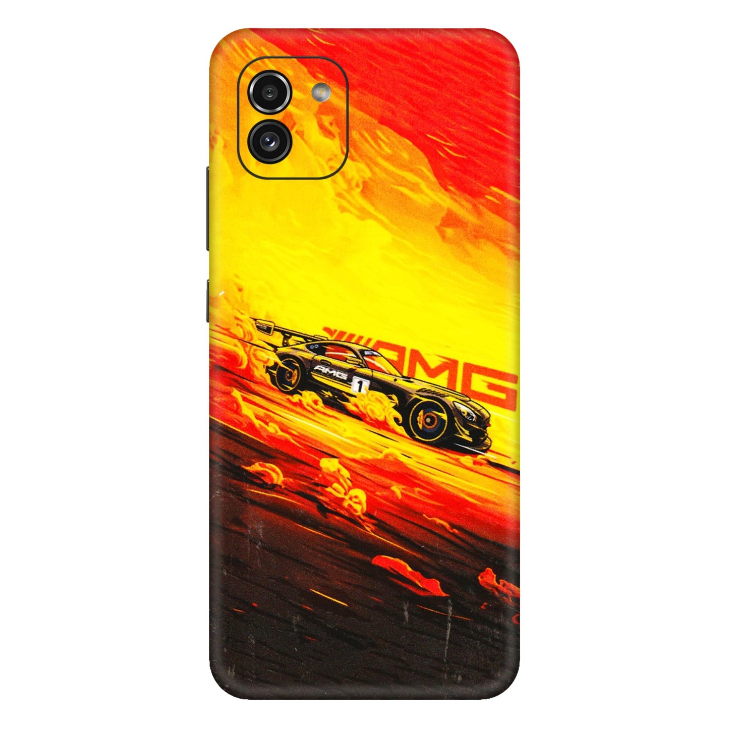 Samsung A/S Series Phone Skins (All Models) - AMG Car Speed Cover - 3D Embossed Finish (L-256) Samsung Galaxy A03