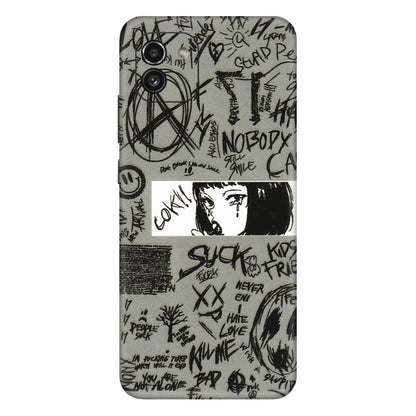 Samsung A/S Series Phone Skins (All Models) - Never Have Love Anime - 3D Embossed Finish (L-260) Samsung Galaxy A03