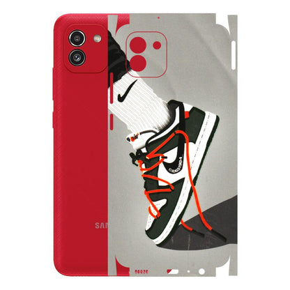 Samsung A/S Series Phone Skins (All Models) - New Grey Sneaker - 3D Embossed Finish (L-261) Samsung Galaxy A03