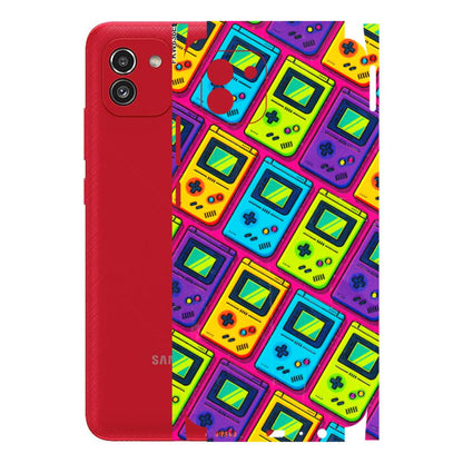 Samsung A/S Series Phone Skins (All Models) - Gameboy Colourful - 3D Embossed Finish (L-266) Samsung Galaxy A03